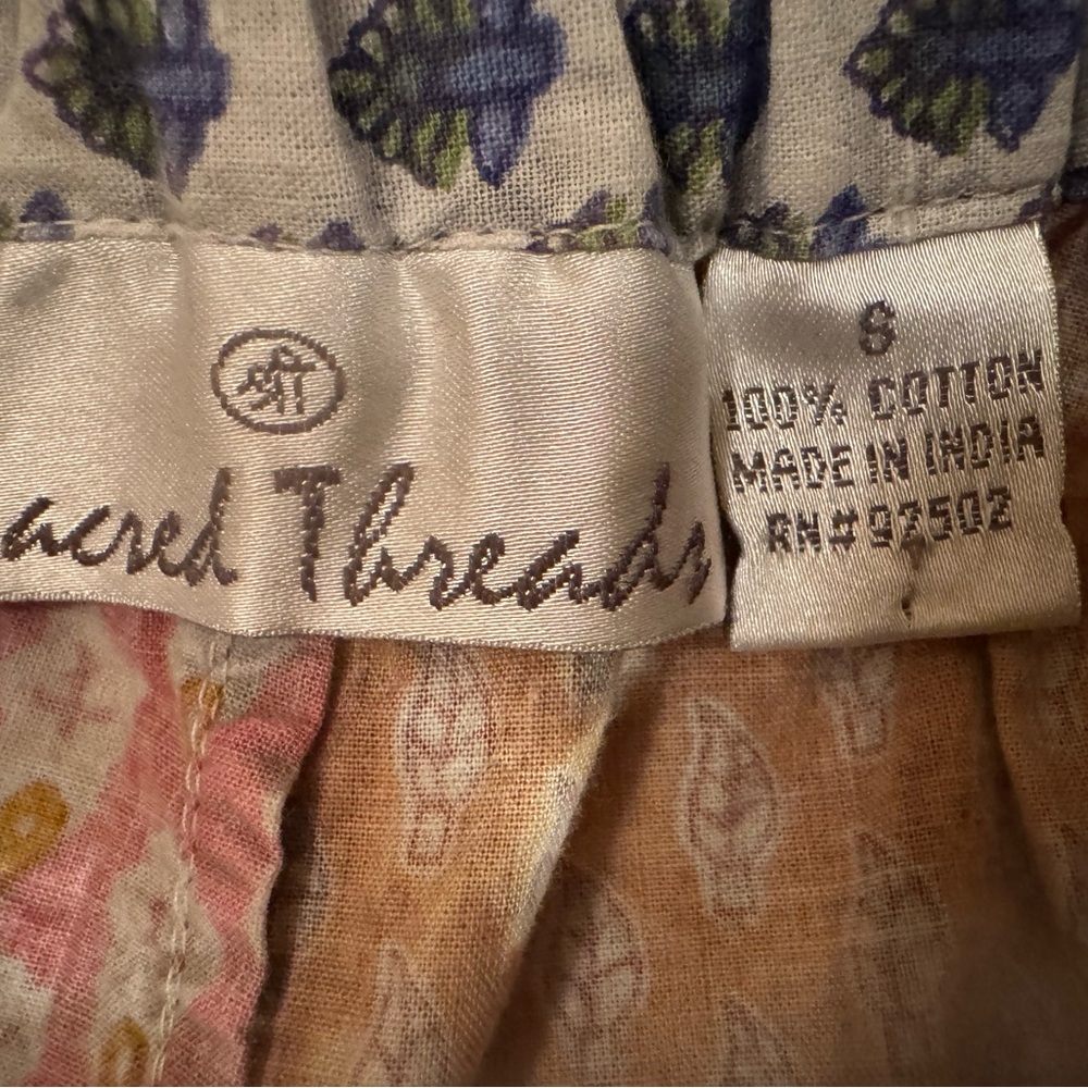 NWOT Sacred Threads Multicolor Patchwork Pants Si… - image 4